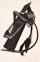 Monumental Michael Steiner Abstract Charcoal Drawing - Sold for $2,250 on 05-15-2021 (Lot 447).jpg